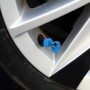 4 PCS Heart-shaped Gas Cap Mouthpiece Cover Tire Cap Car Tire Valve Caps (Baby Blue)