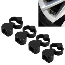 4 шт в форме сердца в форме сердечной формы крышка шины Car Car Car Tire Caps (Black)