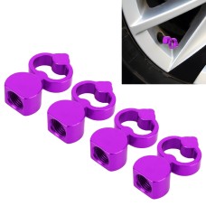 4 шт в форме сердца в форме сердечной формы крышка шины Car Cap Car Tire Caps (Purple)