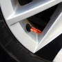 4 PCS 6-edeg Shape Gas Cap Mouthpiece Cover Tire Cap Car Tire Valve Caps (Orange)