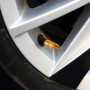 4 PCS 6-edeg Shape Gas Cap Mouthpiece Cover Tire Cap Car Tire Valve Caps (Gold)