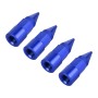 4 PCS 6-edeg Shape Gas Cap Mouthpiece Cover Tire Cap Car Tire Valve Caps (Blue)