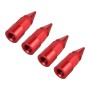 4 PCS 6-edeg Shape Gas Cap Mouthpiece Cover Tire Cap Car Tire Valve Caps(Red)