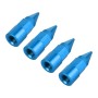 4 PCS 6-edeg Shape Gas Cap Mouthpiece Cover Tire Cap Car Tire Valve Caps (Baby Blue)