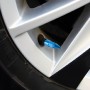 4 PCS 6-edeg Shape Gas Cap Mouthpiece Cover Tire Cap Car Tire Valve Caps (Baby Blue)