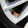 4 PCS Nut 6-edeg Shape Gas Cap Mouthpiece Cover Tire Cap Car Tire Valve Caps (Orange)
