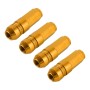 4 PCS Nut 6-edeg Shape Gas Cap Mouthpiece Cover Tire Cap Car Tire Valve Caps (Gold)