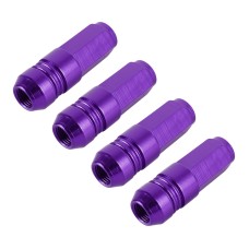 4 PCS Nut 6-edeg Shape Gas Cap Mouthpiece Cover Tire Cap Car Tire Valve Caps (Purple)