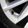 4 PCS Nut 6-edeg Shape Gas Cap Mouthpiece Cover Tire Cap Car Tire Valve Caps (Silver)