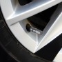 4 PCS Nut 6-edeg Shape Gas Cap Mouthpiece Cover Tire Cap Car Tire Valve Caps (Silver Grey)