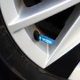 4 PCS Nut 6-edeg Shape Gas Cap Mouthpiece Cover Tire Cap Car Tire Valve Caps (Baby Blue)