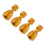 4 PCS Chess 1 Shape Gas Cap Mouthpiece Cover Tire Cap Car Tire Valve Caps (Gold)