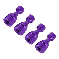 4 PCS Chess 1 Shape Gas Cap Mouthpiece Cover Tire Cap Car Tire Valve Caps (Purple)
