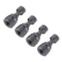 4 PCS Chess 1 Shape Gas Cap Mouthpiece Cover Tire Cap Car Tire Valve Caps (Silver Grey)