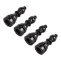 4 PCS Chess 2 Shape Gas Cap Mouthpiece Cover Tire Cap Car Tire Valve Caps (Black)