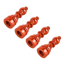 4 ПК Шахматы 2 формы газовая крышка для крышки шпильки шины Car Tire Caps (Orange)