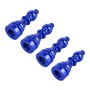 4 PCS Chess 2 Shape Gas Cap Mouthpiece Cover Tire Cap Car Tire Valve Caps (Blue)