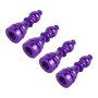 4 PCS Chess 2 Shape Gas Cap Mouthpiece Cover Tire Cap Car Tire Valve Caps (Purple)