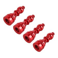 4 PCS Chess 2 Shape Gas Cap Mouthpiece Cover Tire Cap Car Tire Valve Caps (Red)