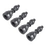 4 PCS Chess 2 Shape Gas Cap Mouthpiece Cover Tire Cap Car Tire Valve Caps (Silver Grey)