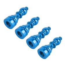 4 PCS Chess 2 Shape Gas Cap Mouthpiece Cover Tire Cap Car Tire Valve Caps (Baby Blue)