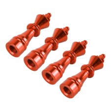 4 ПК Шахматы 3 формы газовая крышка для крышки шпильки шины Car Tire Caps (Orange)