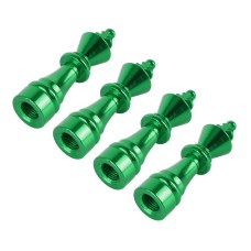 4 PCS Chess 3 Shape Gas Cap Mouthpiece Cover Tire Cap Car Tire Valve Caps (Green)