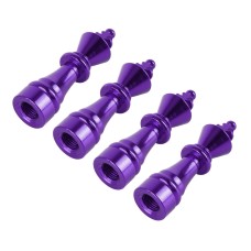 4 ПК Шахматы 3 формы газовая крышка для крышки шпильки шины Car Tire Caps (Purple)