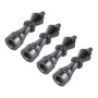 4 PCS Chess 3 Shape Gas Cap Mouthpiece Cover Tire Cap Car Tire Valve Caps (Silver Grey)