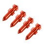 4 PCS Double Wings Shape Gas Cap Mouthpiece Cover Tire Cap Car Tire Valve Caps (Orange)