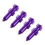 4 PCS Double Wings Shape Gas Cap Mouthpiece Cover Tire Cap Car Tire Valve Caps (Purple)