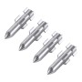 4 PCS Double Wings Shape Gas Cap Mouthpiece Cover Tire Cap Car Tire Valve Caps (Silver)