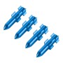 4 PCS Double Wings Shape Gas Cap Mouthpiece Cover Tire Cap Car Tire Valve Caps (Baby Blue)