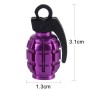 4 PCS Universal Grenade Shaped Car Tire Valve Caps(Purple)