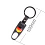 Universal 8mm Germany Flag Pattern Replacement Aluminum Alloy Car Tire Valve Caps + Key Ring Set