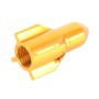 Universal 8mm Rocket Style Aluminum Alloy Car Tire Valve Caps, Pack of 4(Gold)