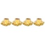 Universal 8mm Dollar Style Plastic Car Tire Valve Caps, Pack of 4(Gold)