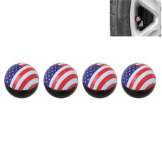 Универсальный 8 -миллиметровый флаг США с флагом шариковые шарики пластиковые автомобильные шины клапаны, упаковка 4
