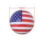 Universal 8mm USA Flag Pattern Ball Style Plastic Car Tire Valve Caps, Pack of 4