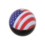 Universal 8mm USA Flag Pattern Ball Style Plastic Car Tire Valve Caps, Pack of 4