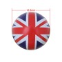 Universal 8mm UK Flag Pattern Ball Style Plastic Car Tire Valve Caps, Pack of 4