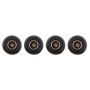 Universal 8mm UK Flag Pattern Ball Style Plastic Car Tire Valve Caps, Pack of 4