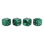 Universal 8mm Dice Style Aluminium Alloy Car Tire Valve Caps, Pack of 4(Green)