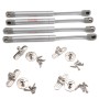 4 Sets N22.5lb Hydraulic Shocks Gas Strut Gas Spring Lid Support for RV / Trailer(Silver)