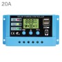 20A Solar Charge Controller 12V / 24V Lithium Lead-Acid Battery Charge Discharge PV Controller, with Indicator Light