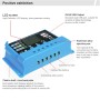 20A Solar Charge Controller 12V / 24V Lithium Lead-Acid Battery Charge Discharge PV Controller, with Indicator Light