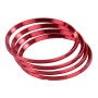 4 PCS Car Aluminum Wheel Hub Deroration Ring For Audi(Red)