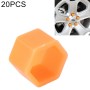20 PCS Silicone Luminous Car Hubcap(Orange)
