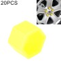 20pcs  Silicone Luminous Car Hubcap, Yellow