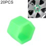 20 PCS Silicone Luminous Car Hubcap(Green)